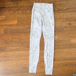 lululemon athletica white gray Leggings size 2
